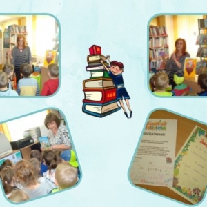 Tydzień Bibliotek-odwiedziny przedszkolaków ze Szkoły Podstawowej w Dębem Wielkim i przedszkola Bajkolandia Bis 